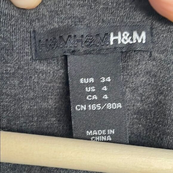 🔵H&M Black Ruched Sheath Midi Dress size s - Picture 2 of 7